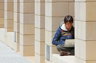 Student Sitting at KH