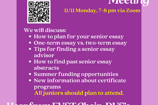 Senior Essay Planning Meeting